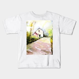 Beautiful Cottage Garden Painting Kids T-Shirt